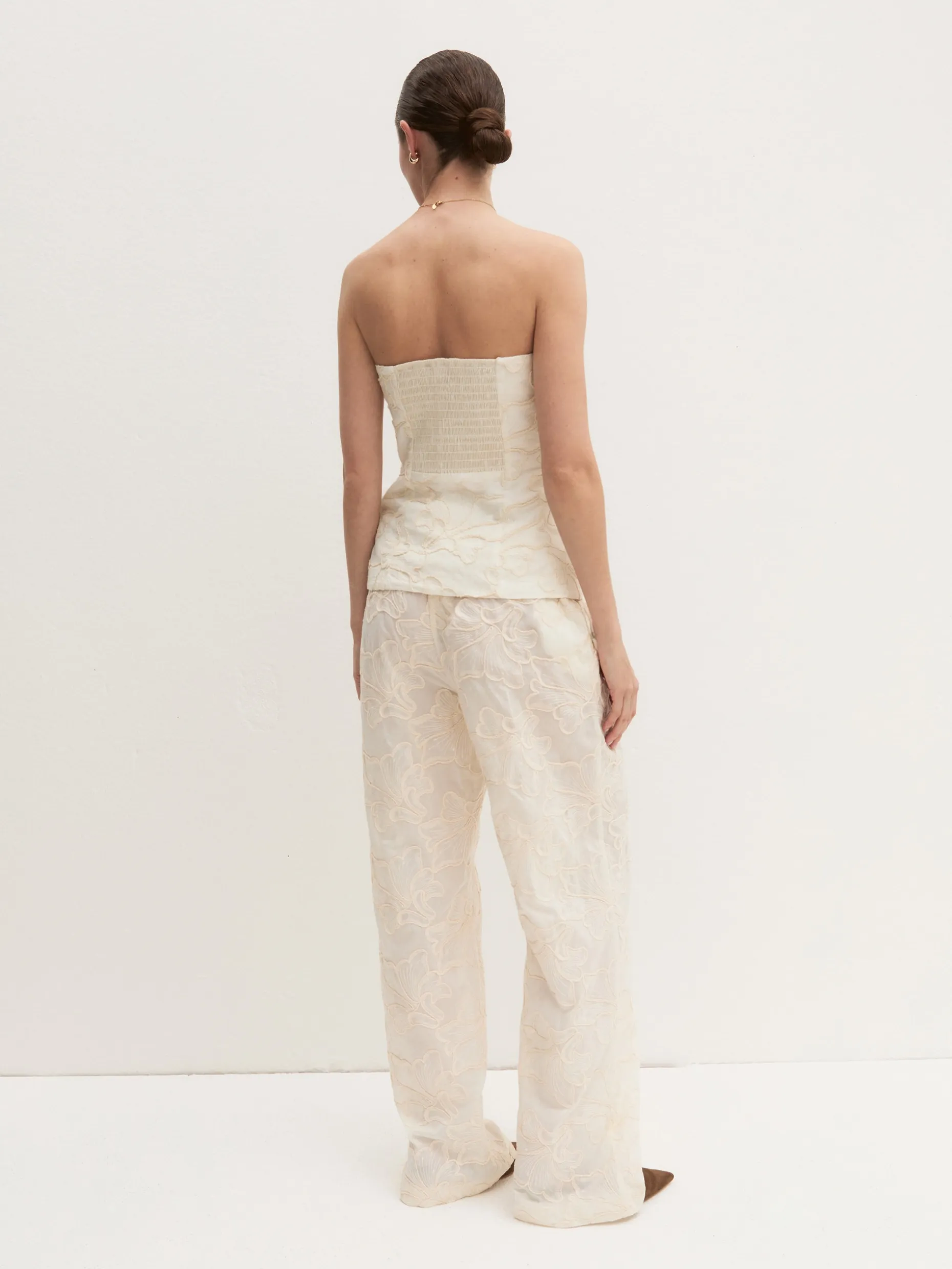 Pantalone morbido in cotone - PANNA