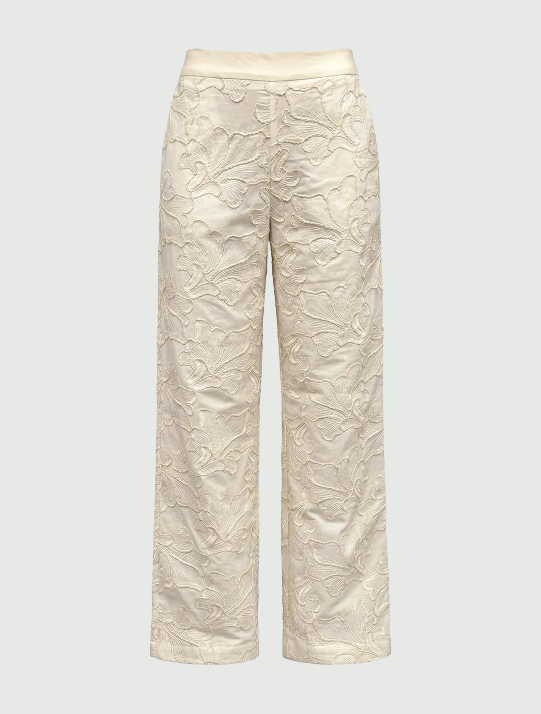 Pantalone morbido in cotone - PANNA