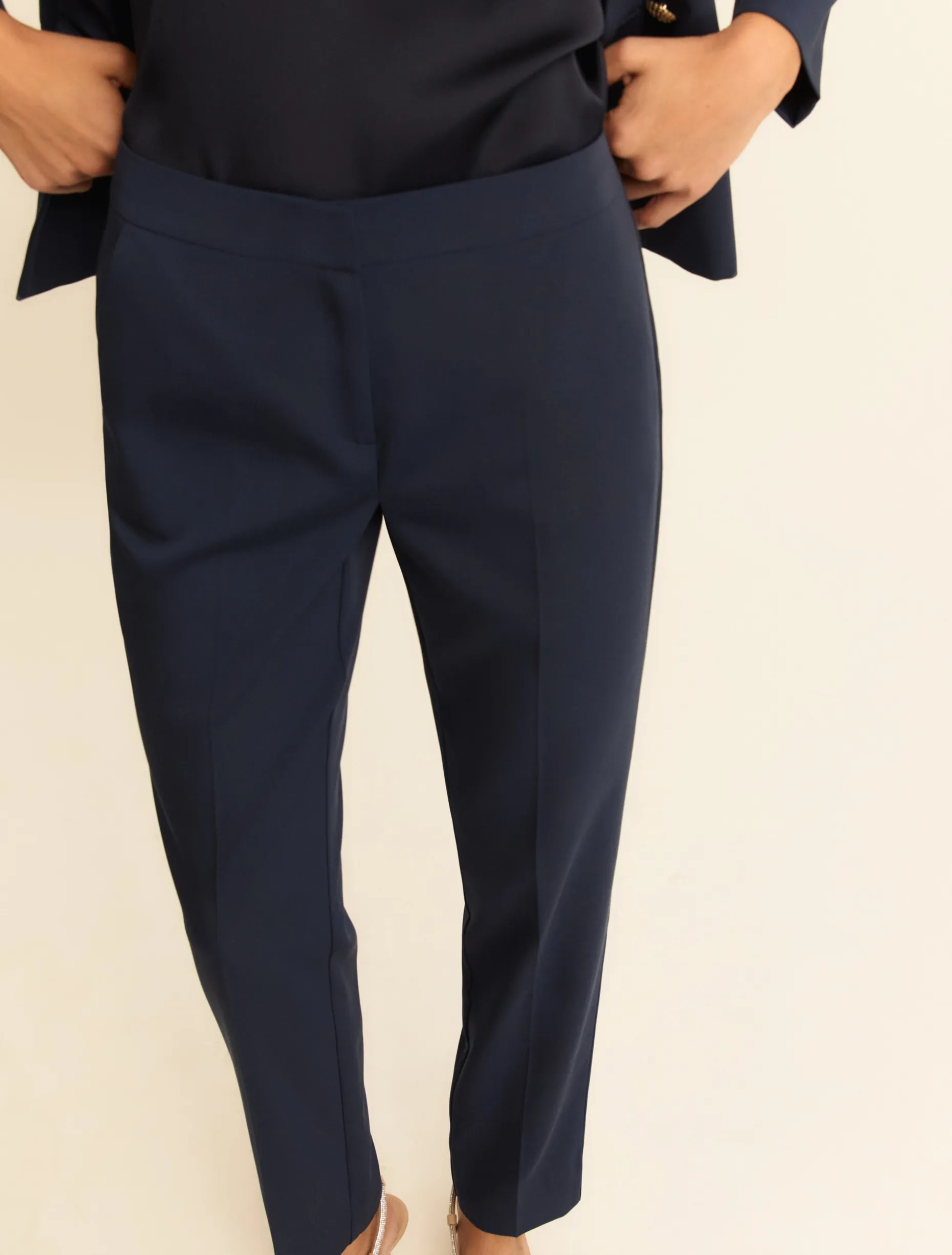 Pantalone slim in faille - BLU