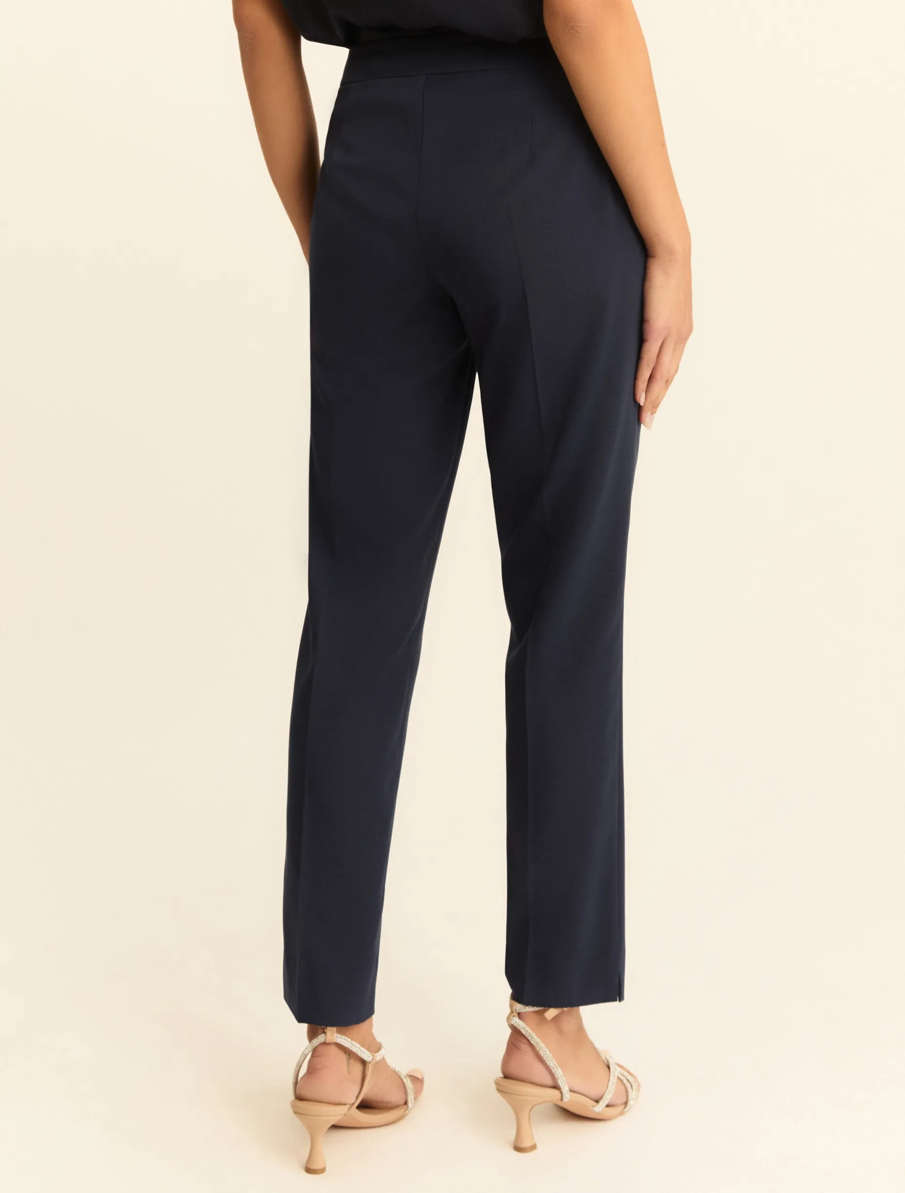 Pantalone slim in faille - BLU