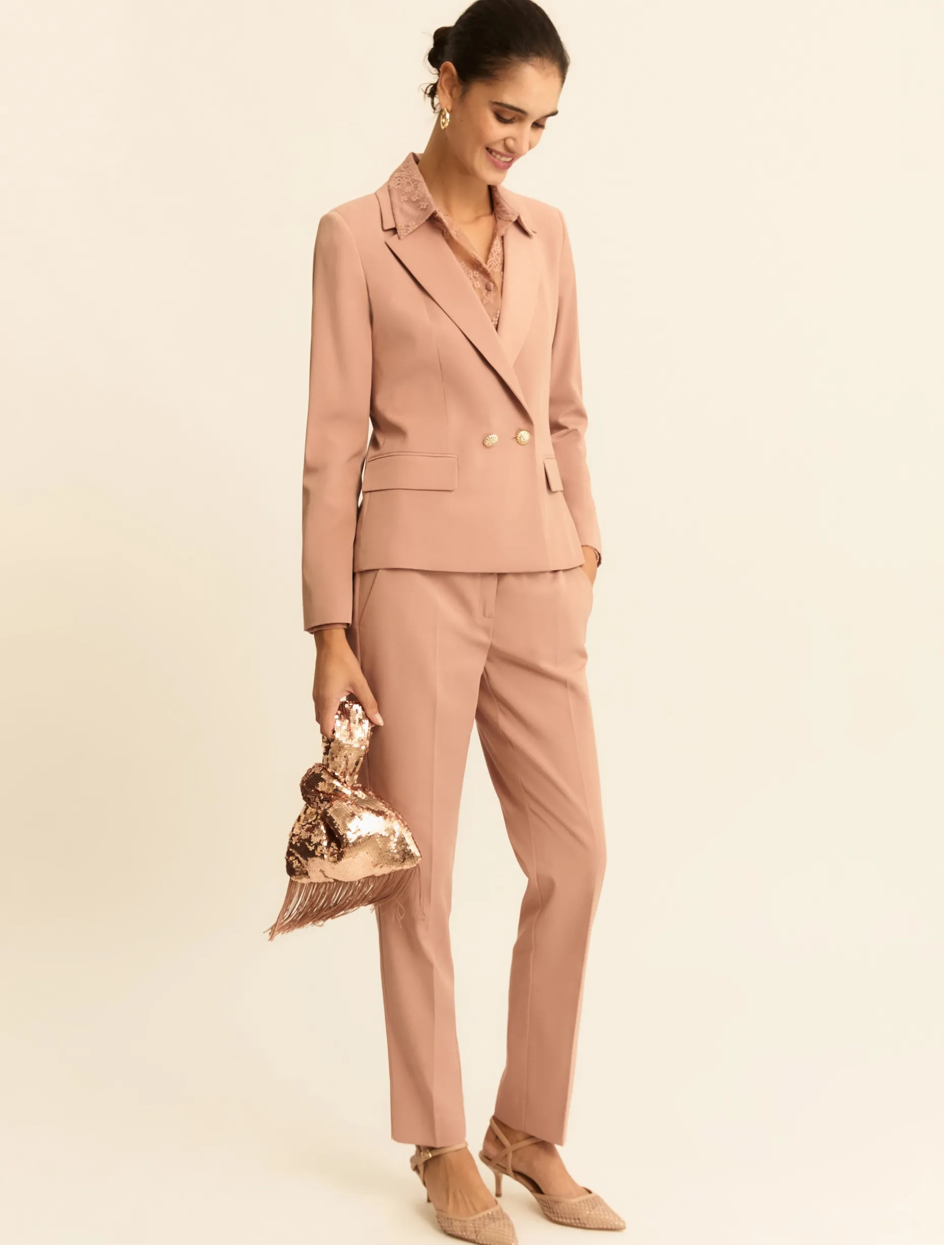 Pantalone slim in faille - MALVA