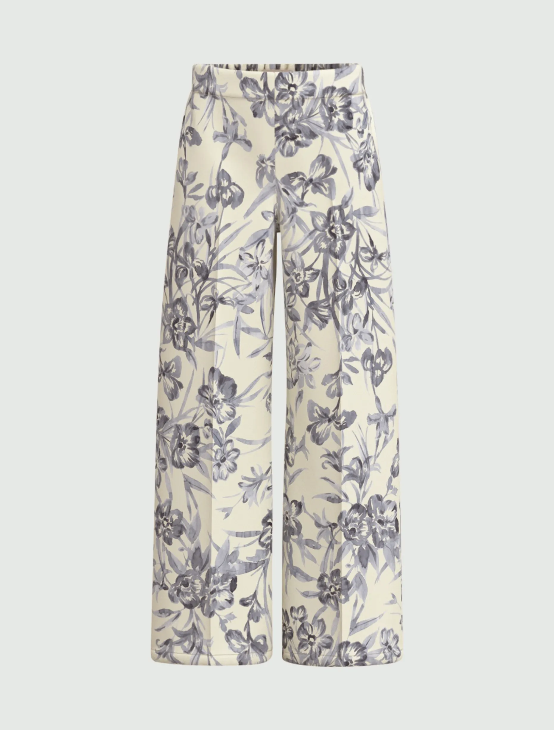 Pantaloni in cotone stretch - AZZURRO
