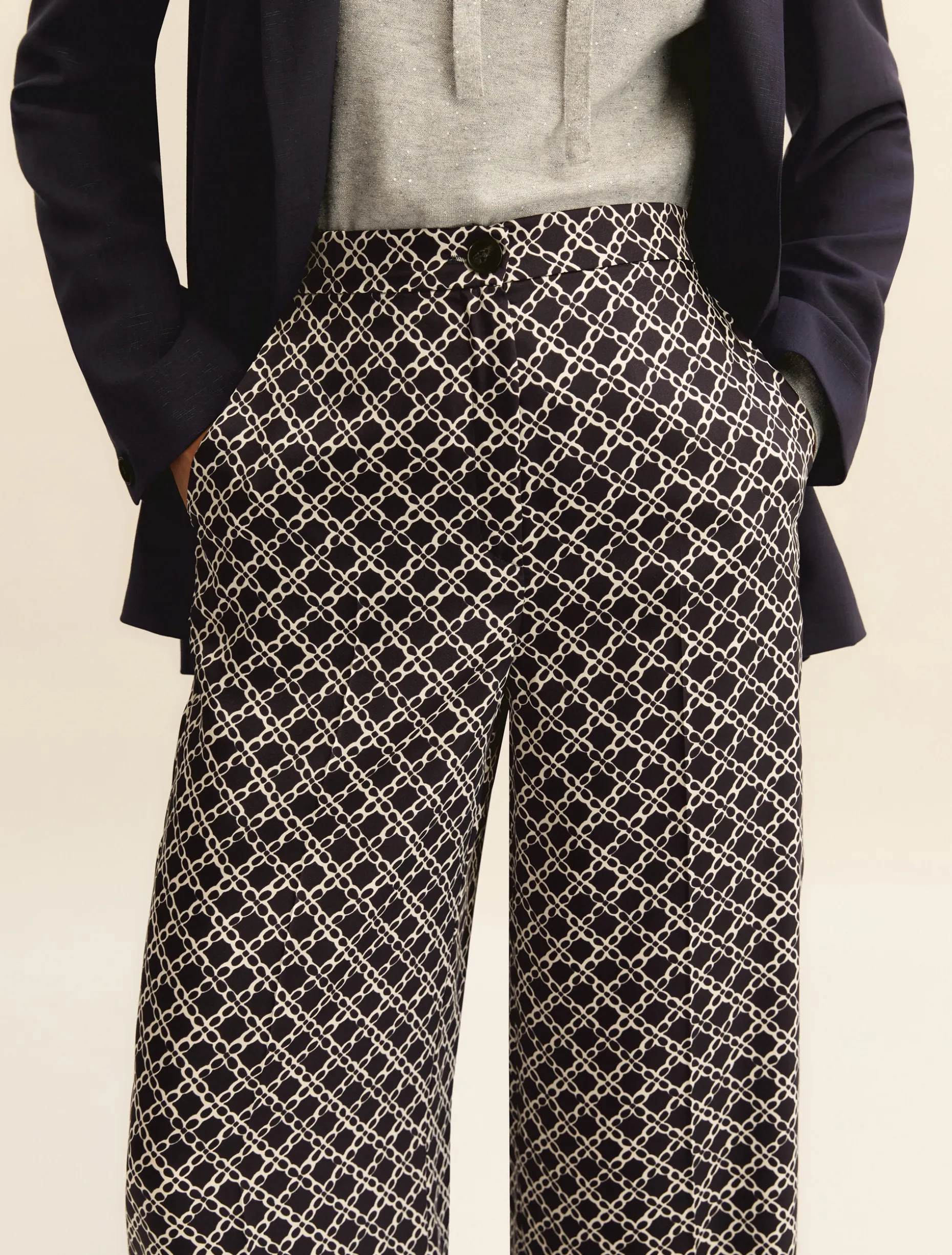 Pantaloni in twill - BLU