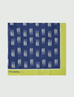 Pareo in mussola di cotone - BLU
