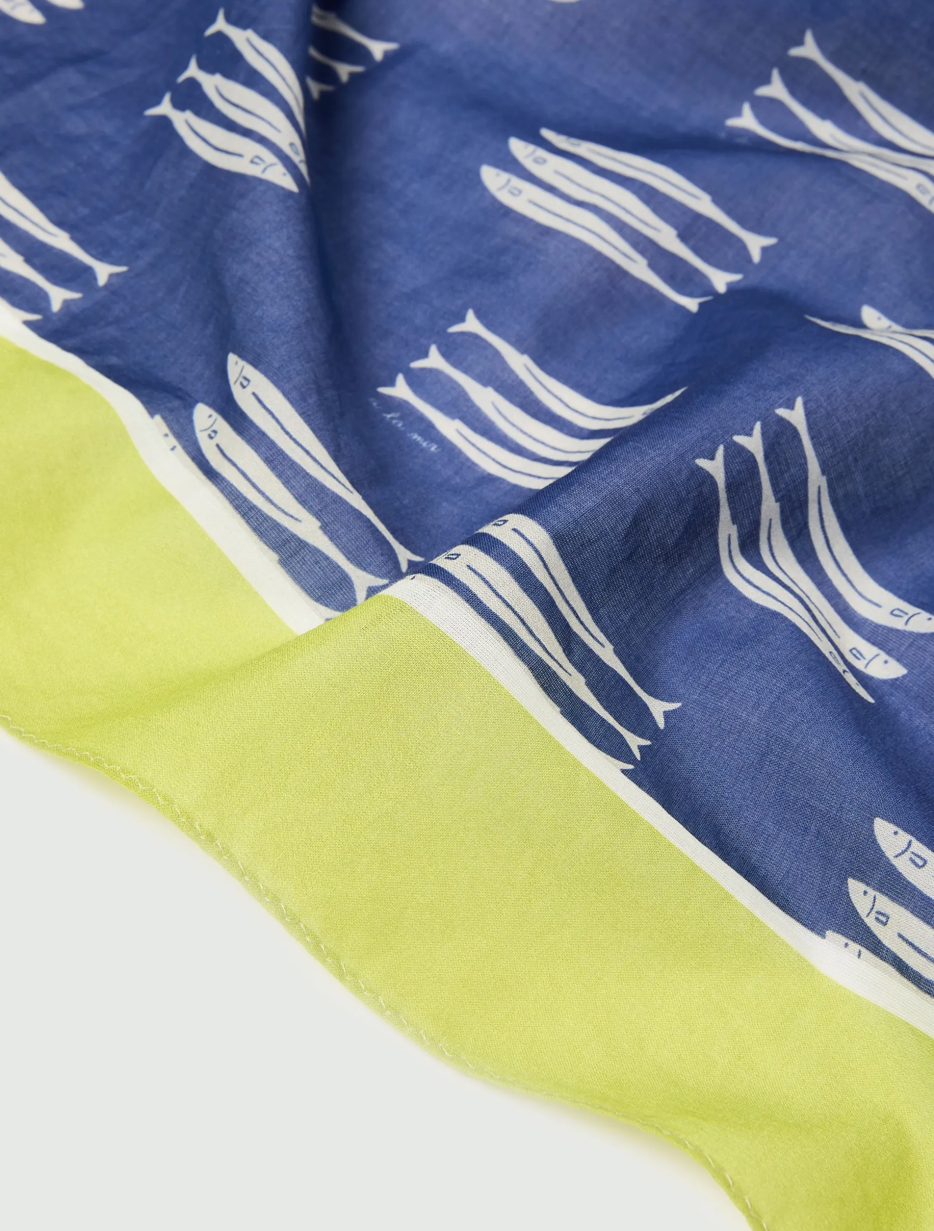 Pareo in mussola di cotone - BLU