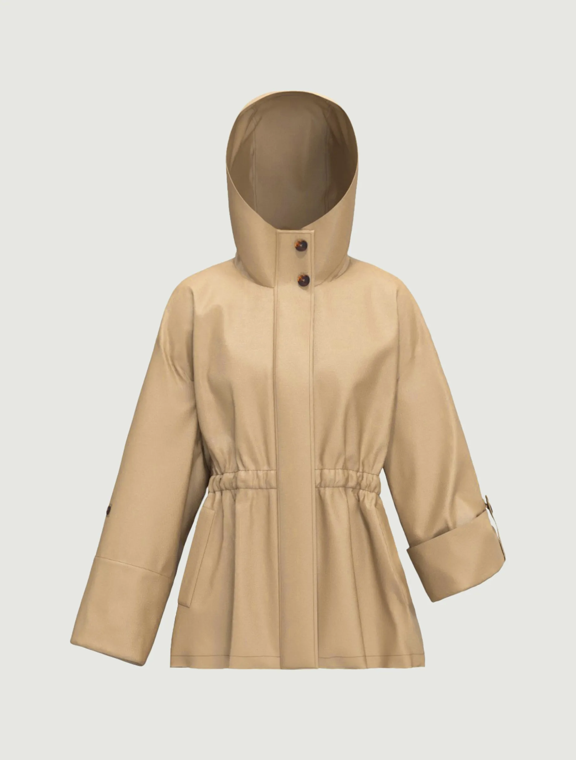 Parka corto antigoccia - BEIGE