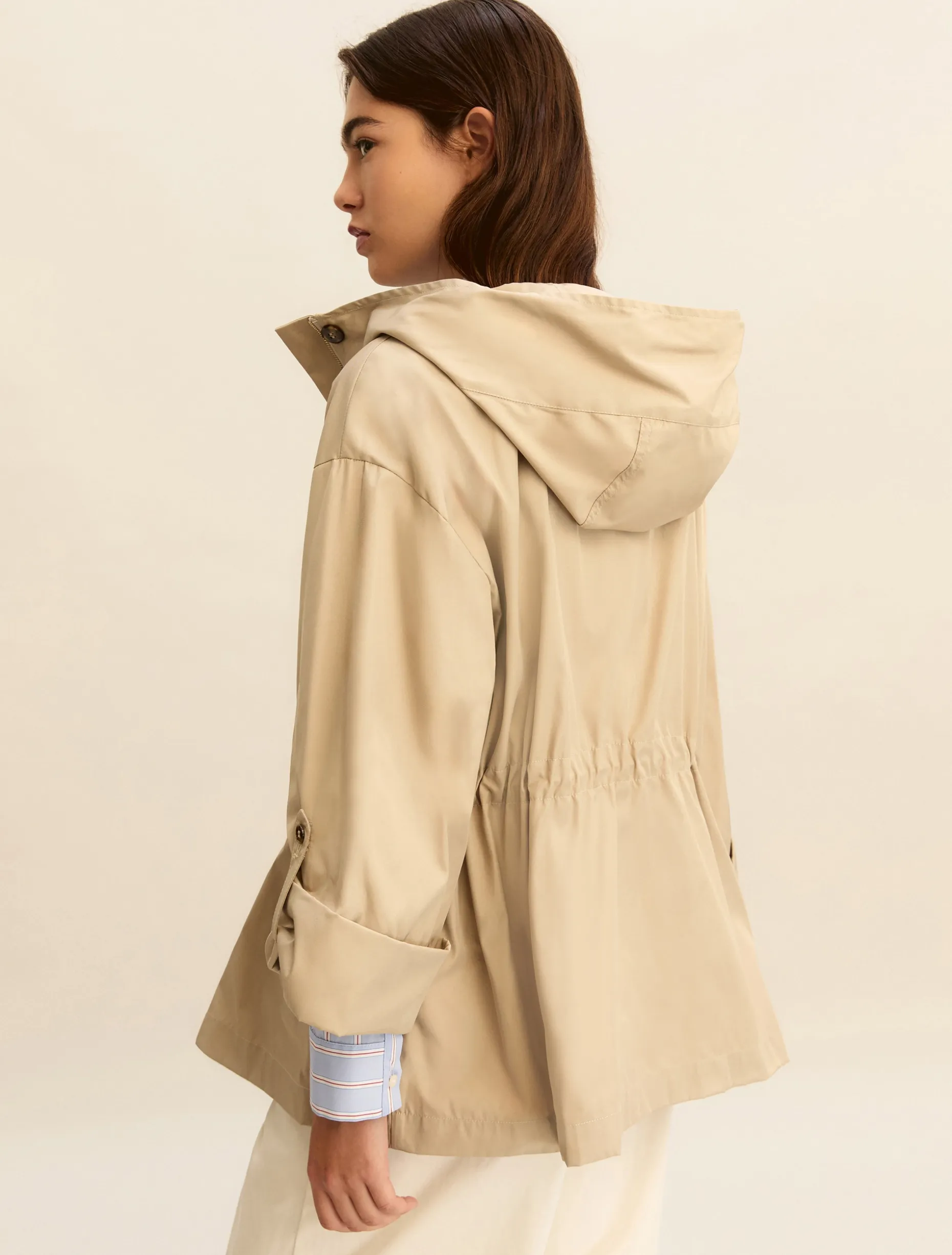 Parka corto antigoccia - BEIGE