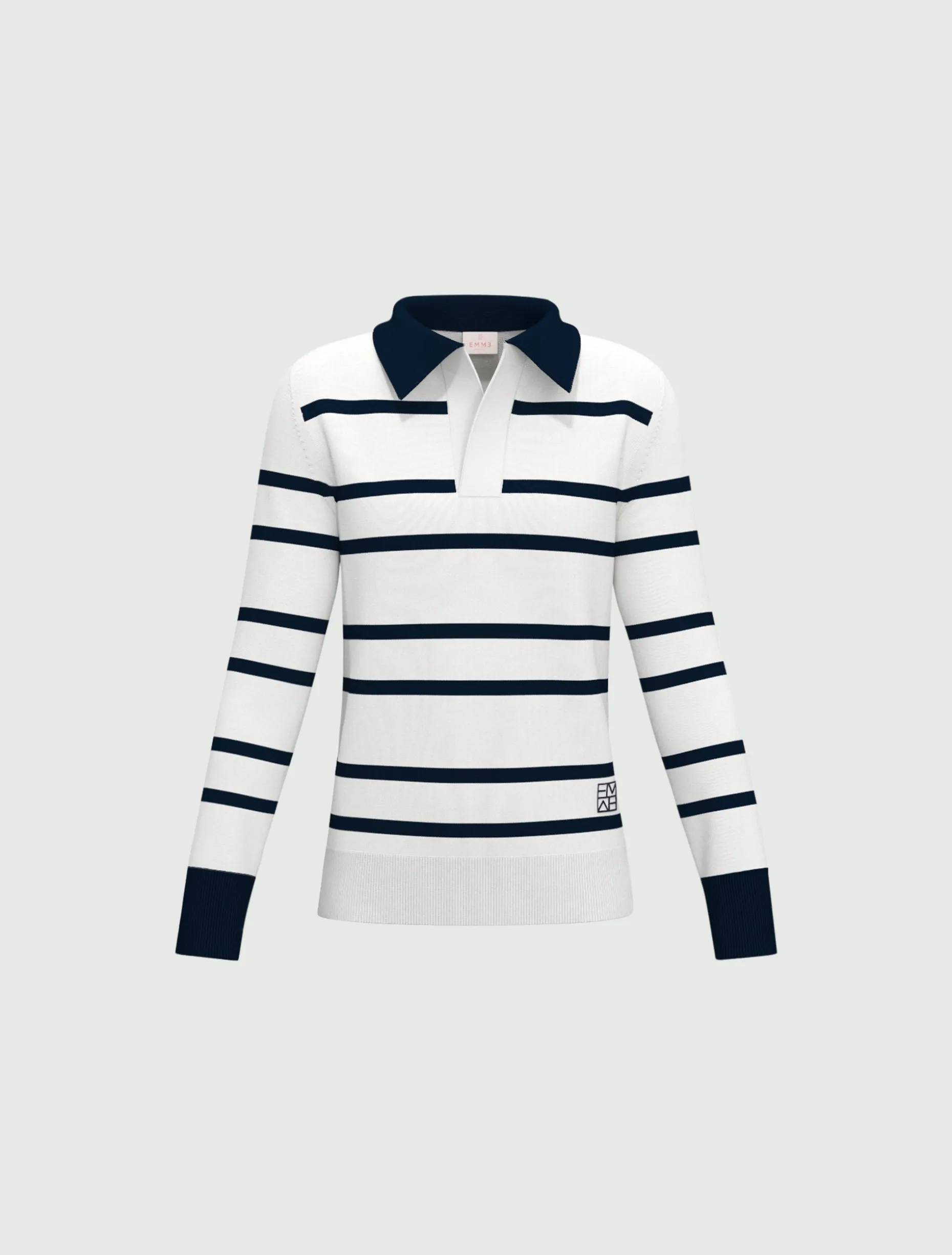 Polo aderente in viscosa stretch - BIANCO BLU