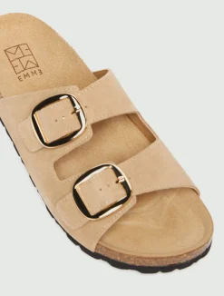 Sandalo con suola in sughero - BEIGE