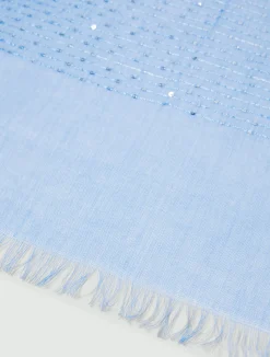 Sciarpa con paillette - AZZURRO