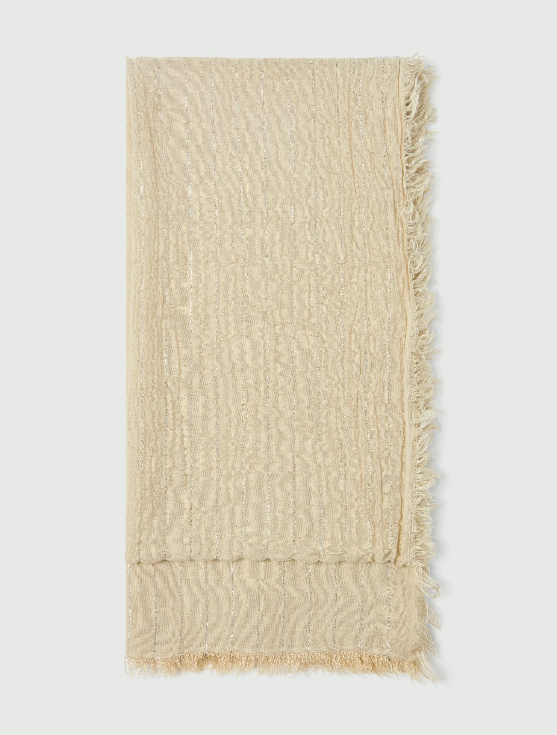 Stola con filo di lurex - BEIGE