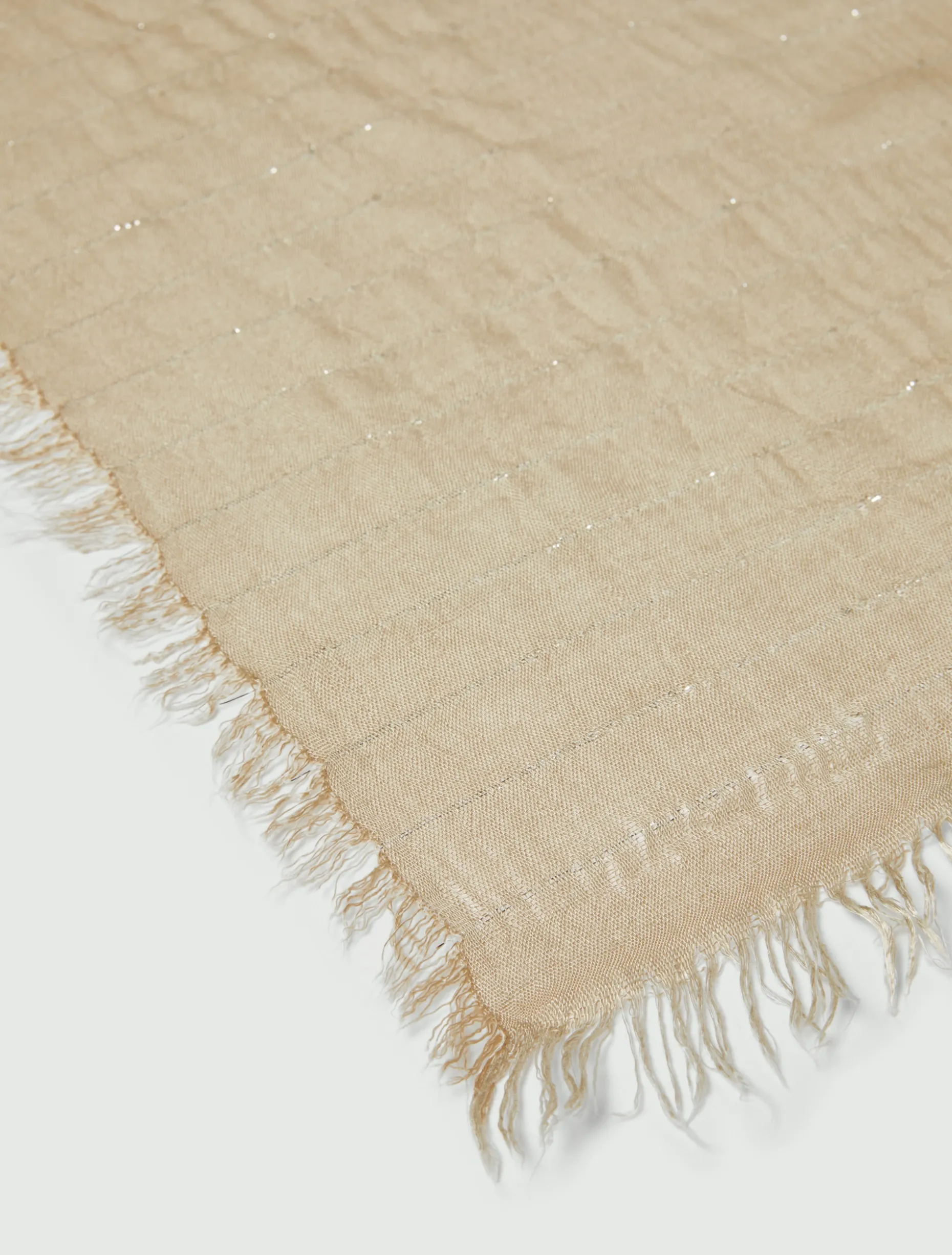 Stola con filo di lurex - BEIGE