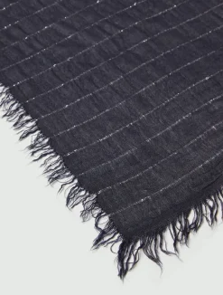 Stola con filo di lurex - NAVY