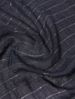 Stola con filo di lurex - NAVY