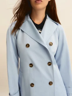 Trench corto antigoccia - AZZURRO