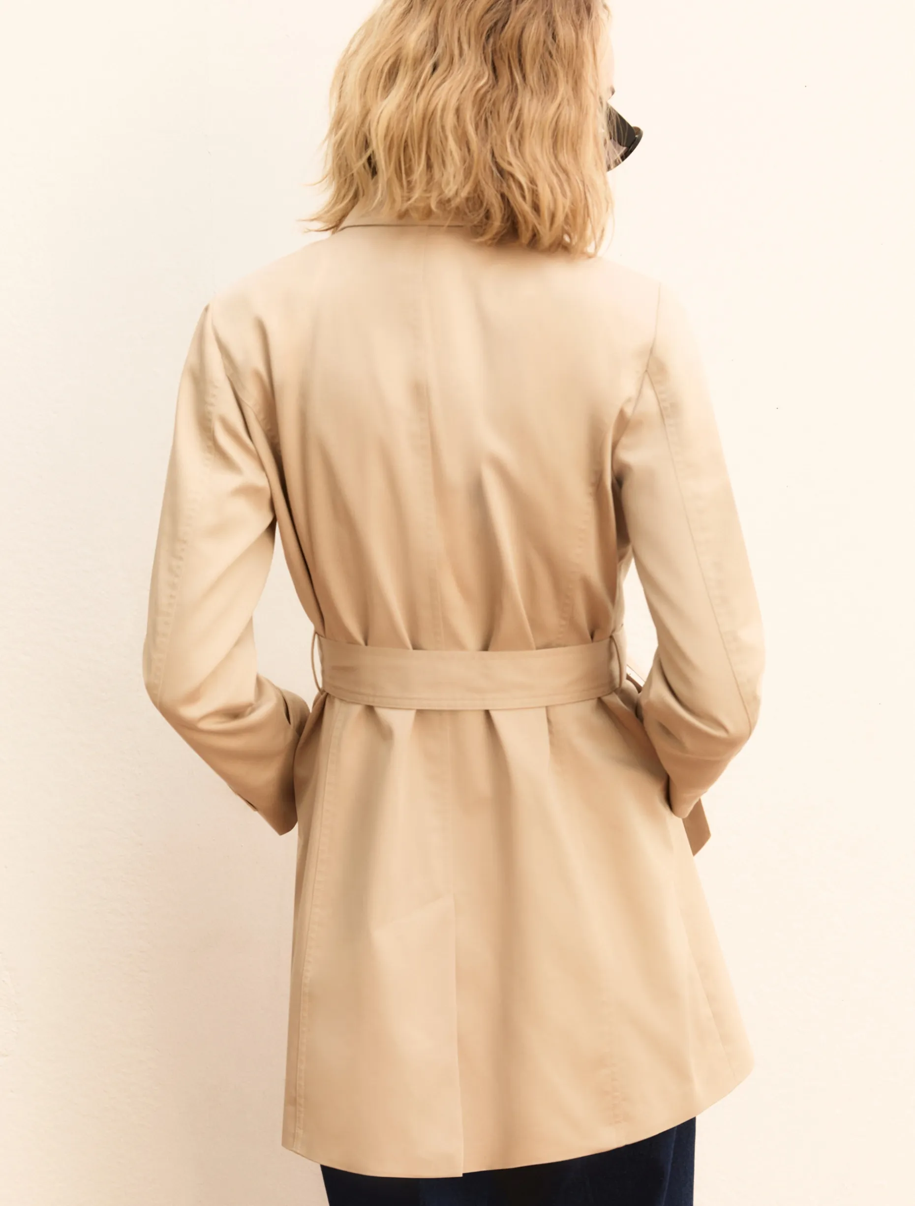 Trench in cotone stretch - BEIGE
