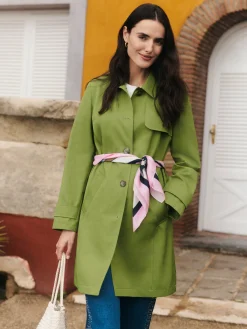 Trench monopetto antigoccia - VERDE