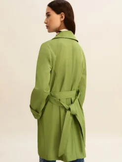 Trench monopetto antigoccia - VERDE