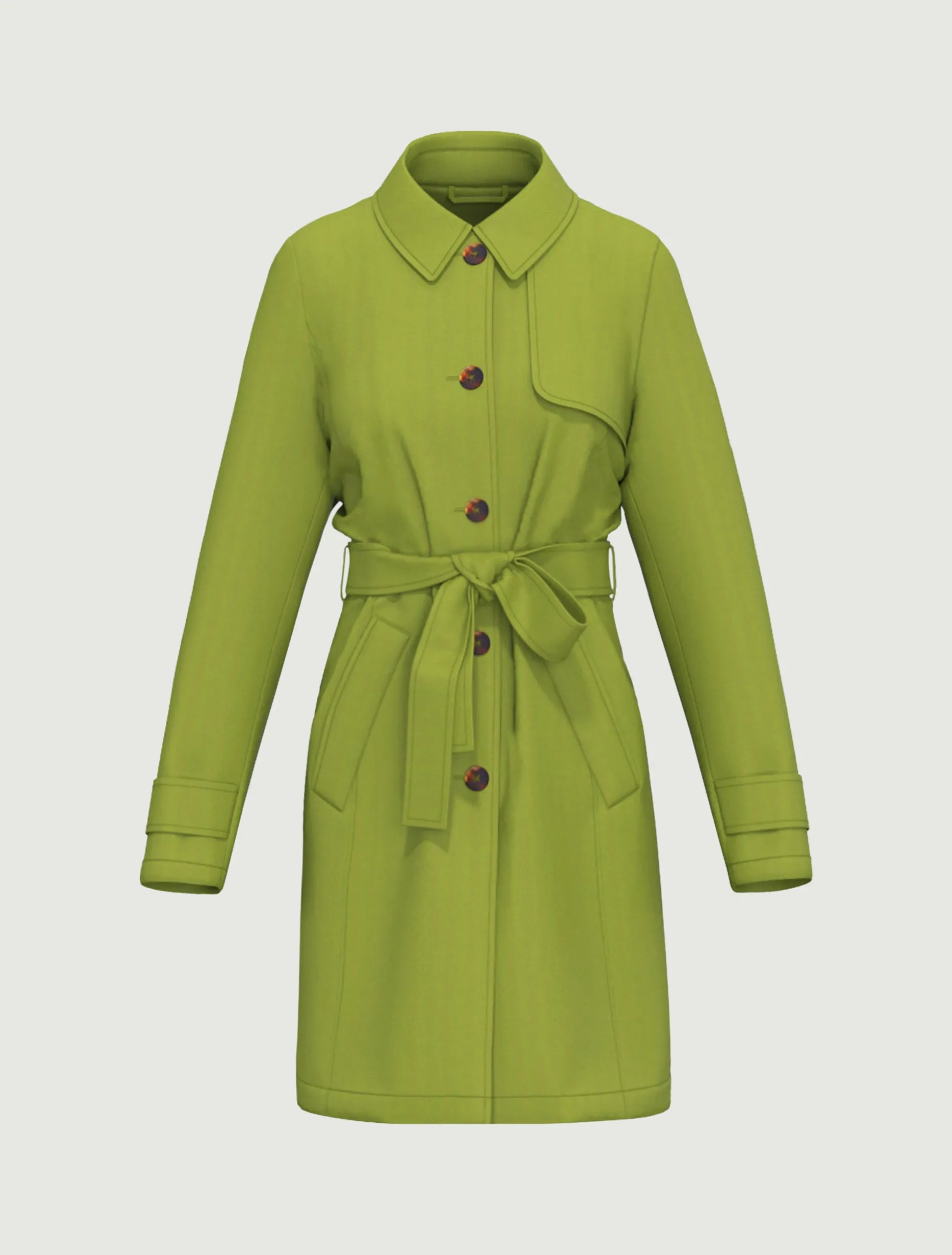 Trench monopetto antigoccia - VERDE