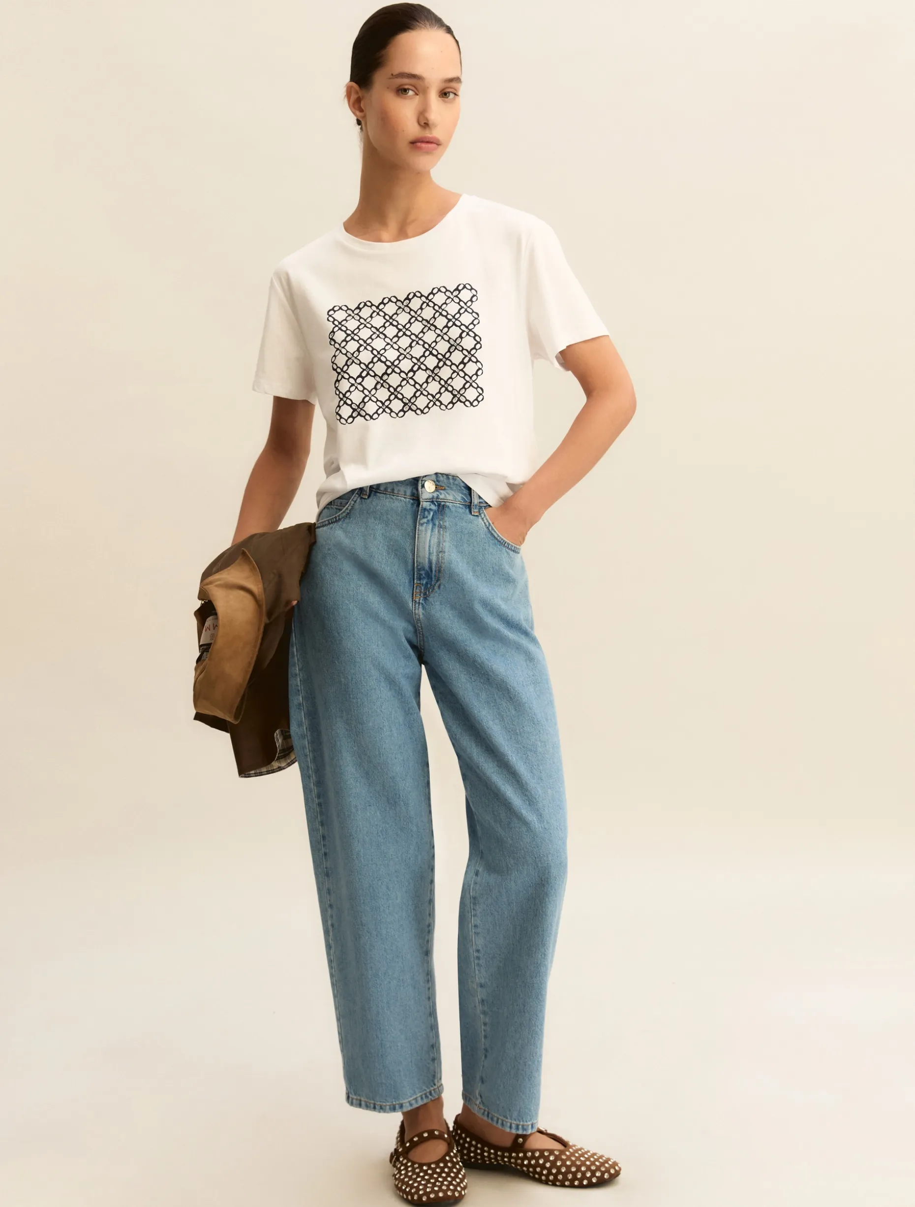 T-shirt con stampa - BLU