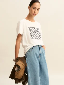 T-shirt con stampa - BLU