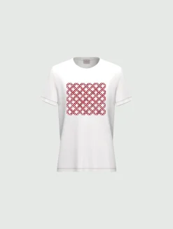 T-shirt con stampa - ROSSO