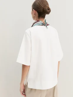 T-shirt in cotone stretch - BIANCO
