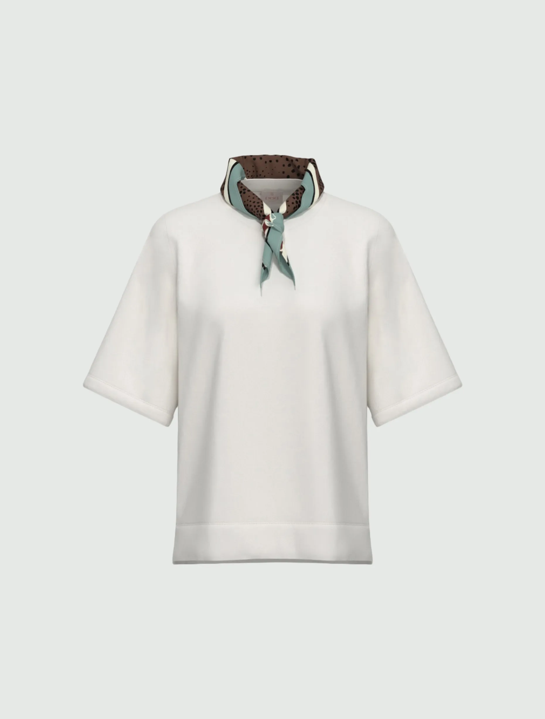T-shirt in cotone stretch - BIANCO