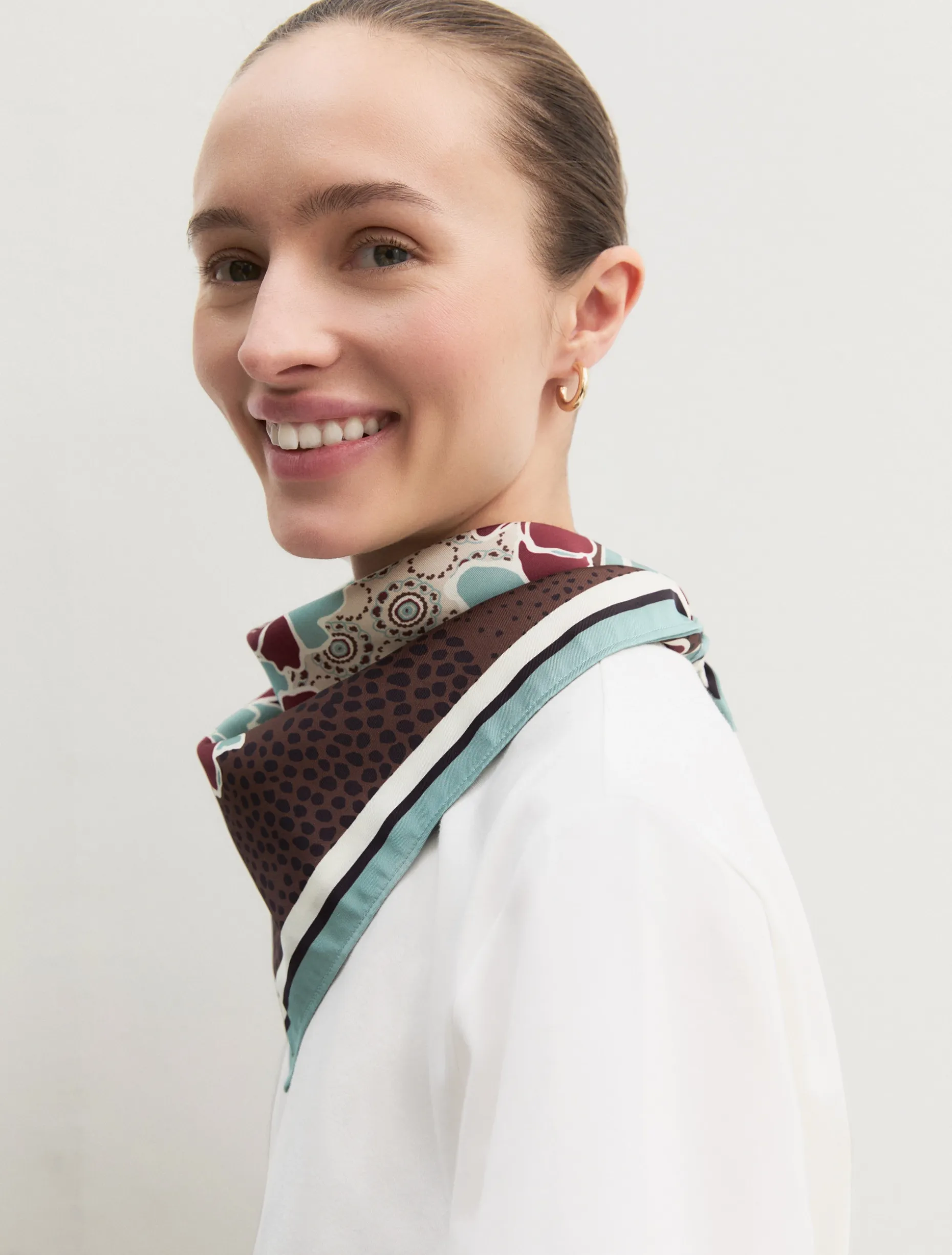T-shirt in cotone stretch - BIANCO