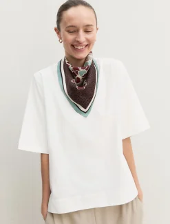 T-shirt in cotone stretch - BIANCO
