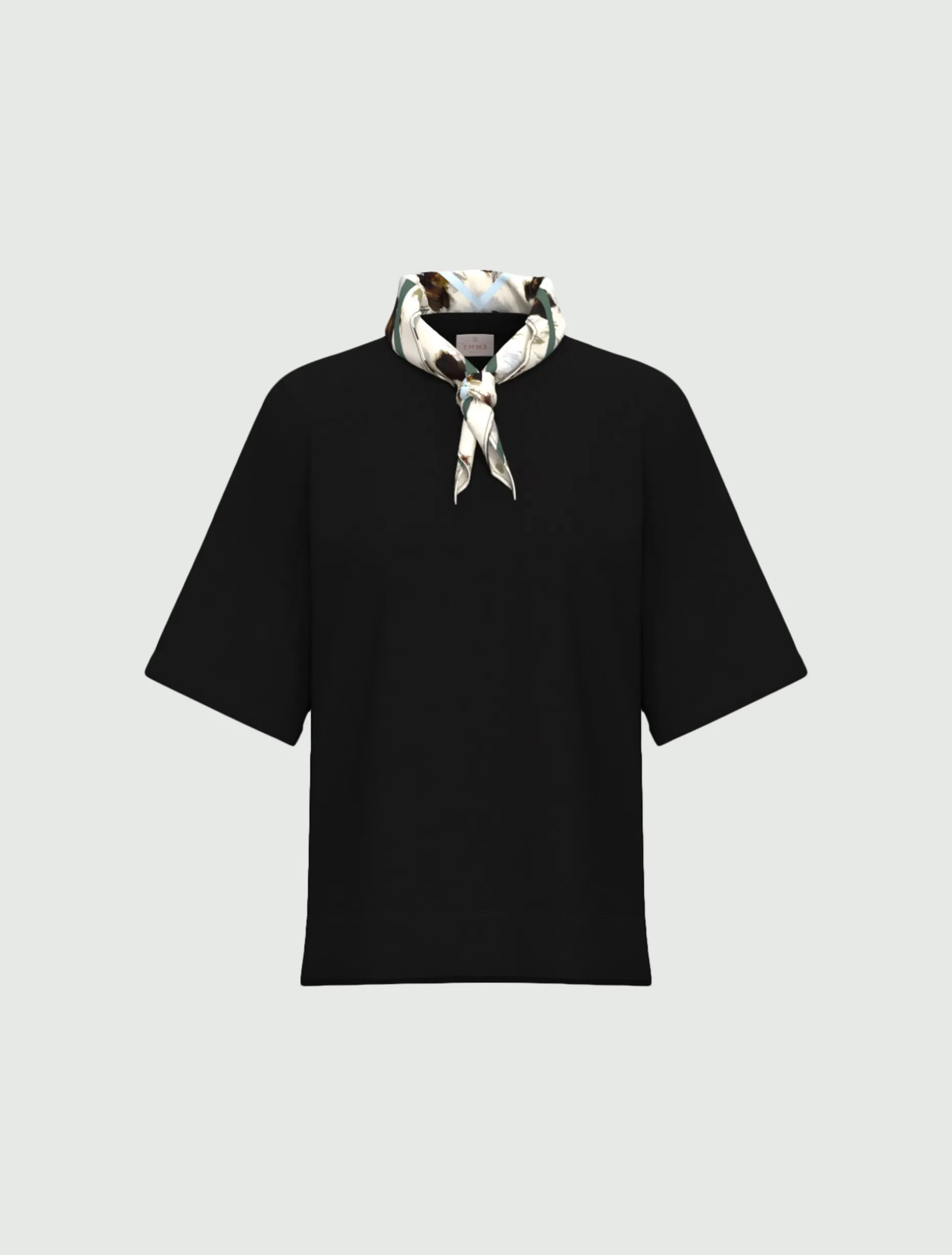 T-shirt in cotone stretch - NERO