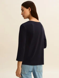 T-shirt in jersey stretch - BLU