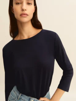 T-shirt in jersey stretch - BLU