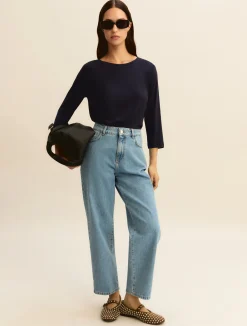 T-shirt in jersey stretch - BLU