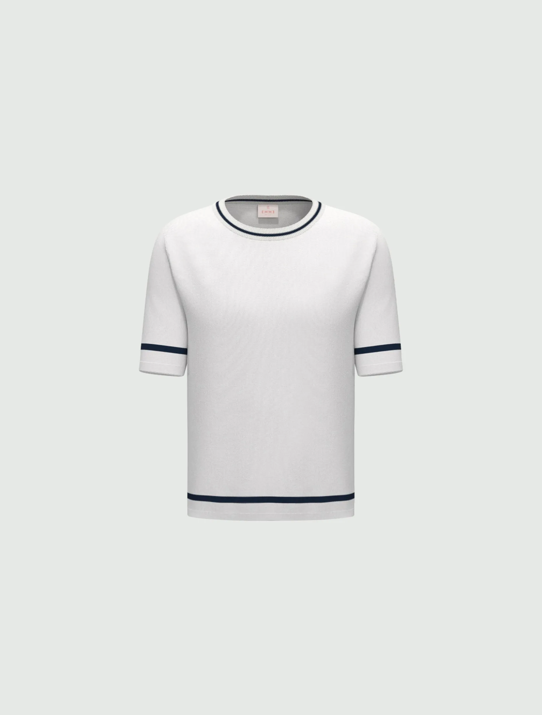 T-shirt in viscosa stretch - BIANCO BLU