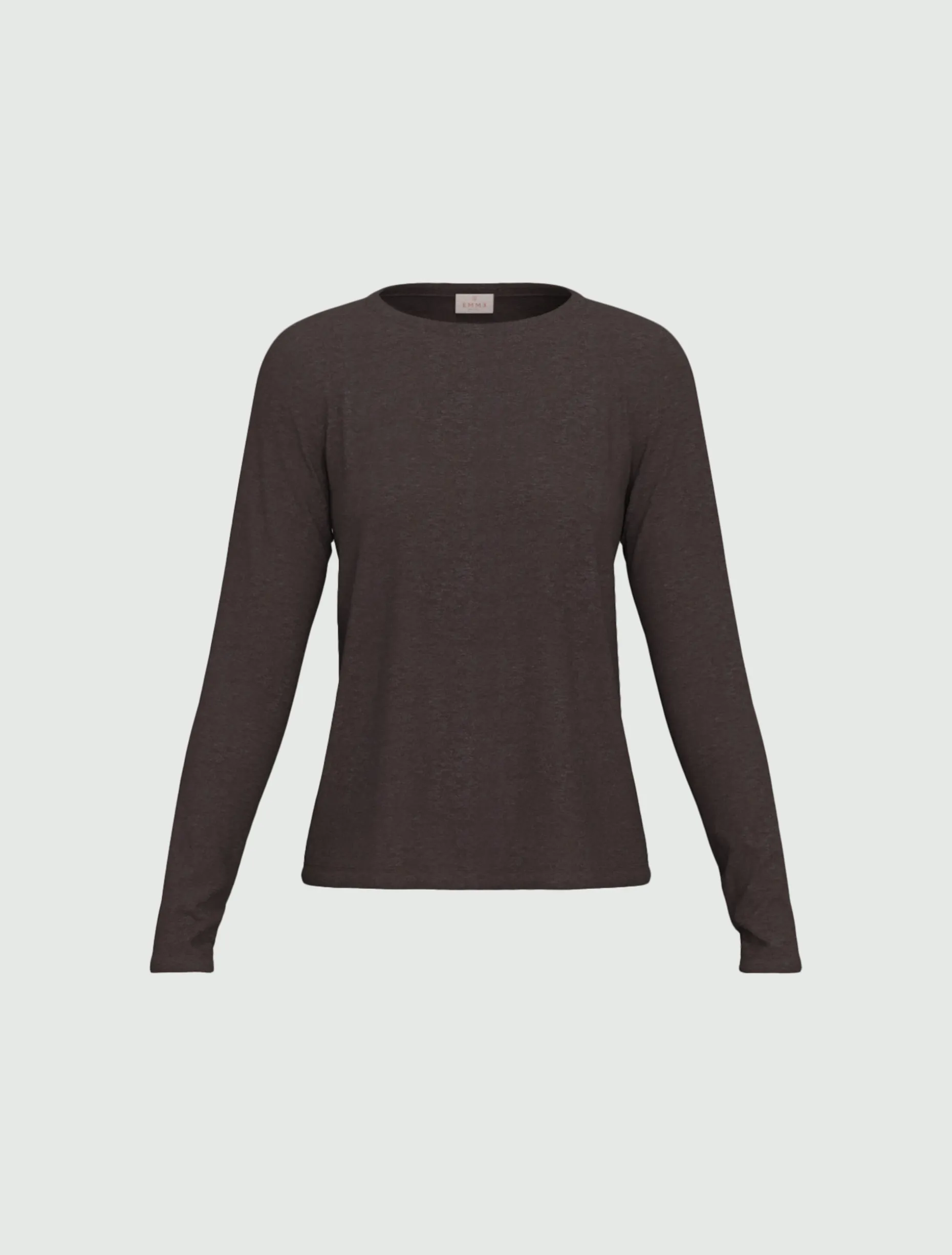 T-shirt in viscosa stretch - MARRONE