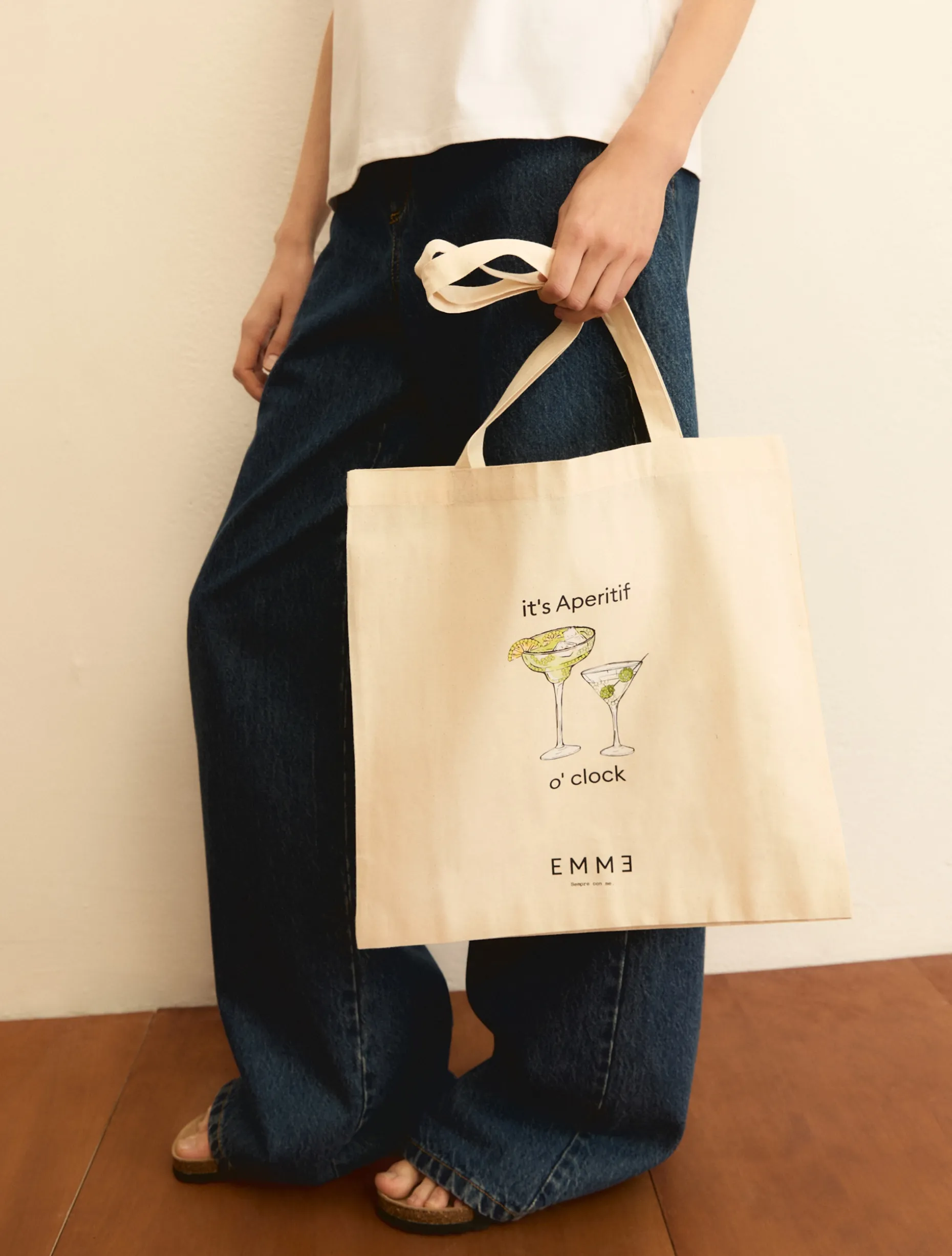 T-shirt stampata - BIANCO LANA