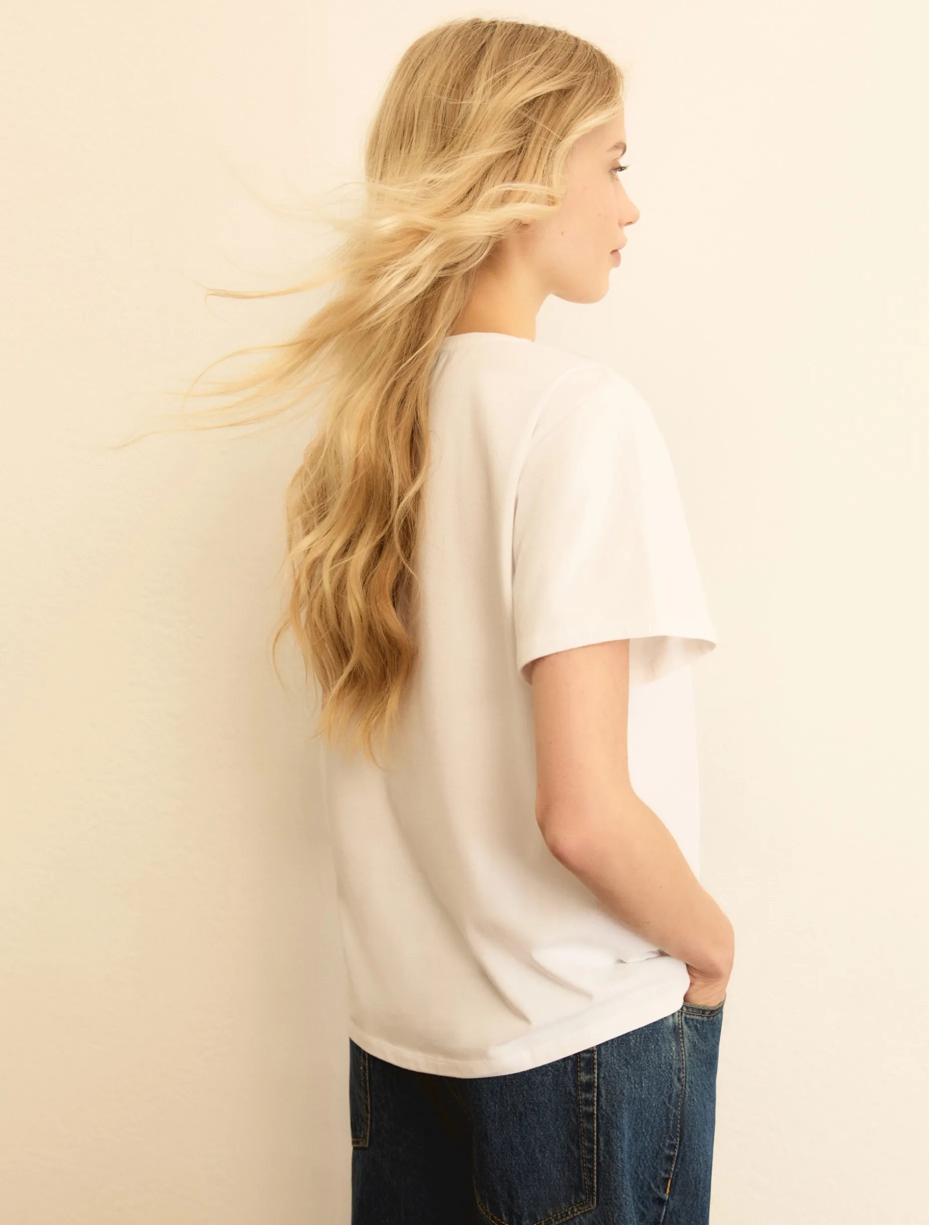 T-shirt stampata - BIANCO LANA