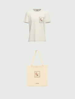 T-shirt stampata - BIANCO LANA